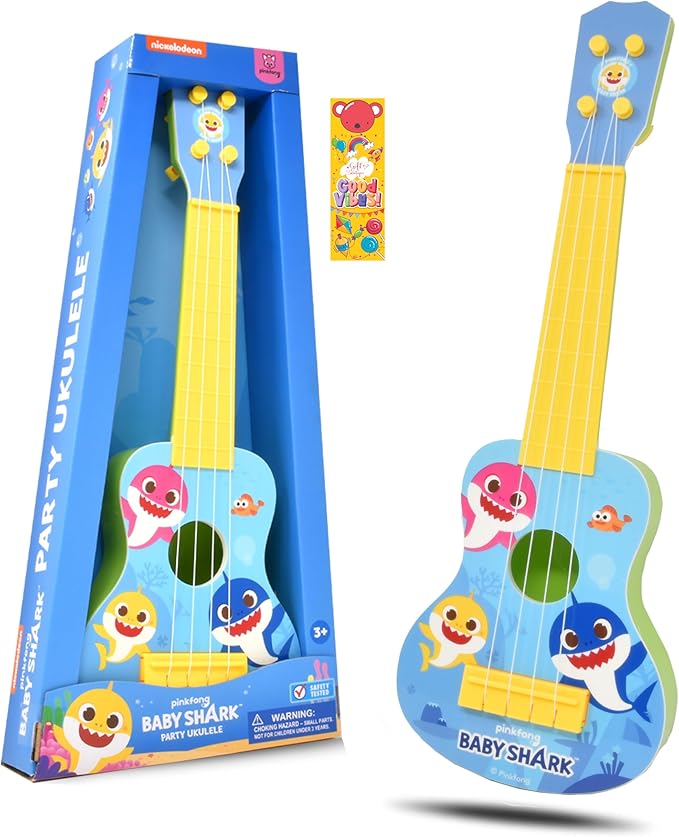 Baby Shark Kids Ukulele Musical Toys for Toddlers Party Guitar Ukulele Gift Play Instrument for Kids Boys Girls My First Musical Toy for Children-CubbioJoy