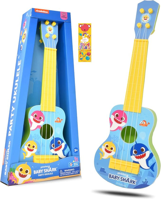 Baby Shark Kids Ukulele Musical Toys for Toddlers Party Guitar Ukulele Gift Play Instrument for Kids Boys Girls My First Musical Toy for Children-CubbioJoy