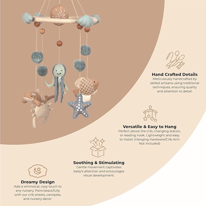 Crane Baby, Ocean Nursery Decor for Boys and Girls, Ceiling Hanging, 9" x 30", Whale Nursery Decor, Ceiling Hanging Decorations-CubbioJoy