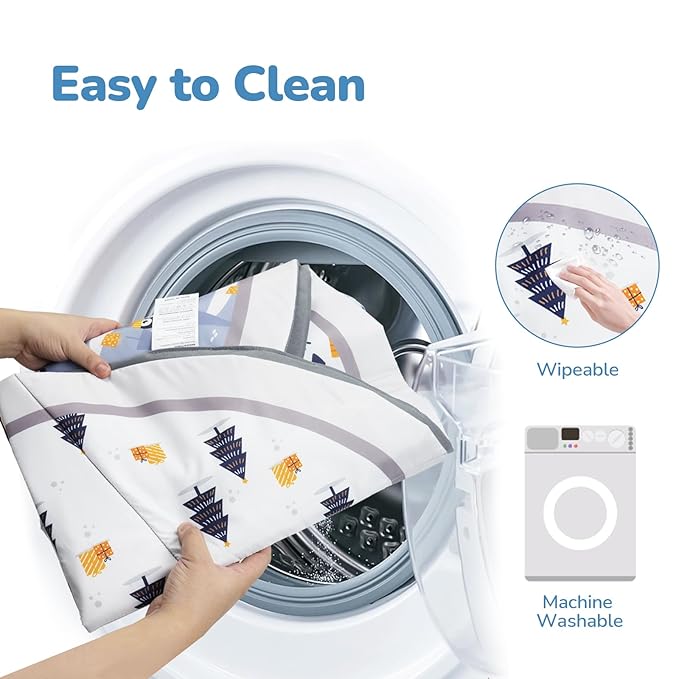 Baby Play Mat Tummy Time Mat with Exclusive Foldable Design, Stage-Based Skill Development Activity Gym Mat, Machine Washable Play Mat for Baby Girl with Gift Package-CubbioJoy