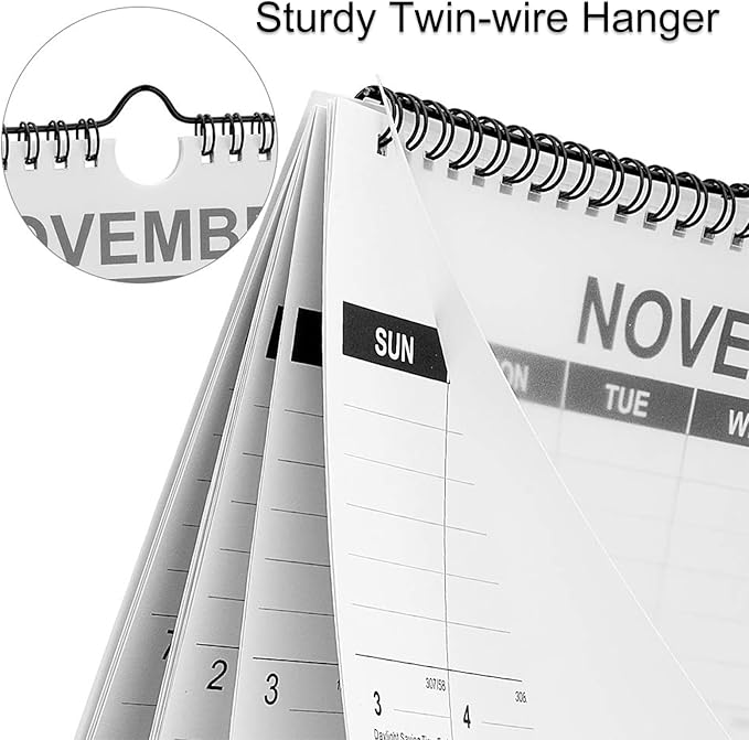 2025-2026 Wall Calendar, 17" x 12" Academic Calendar, Monthly Calendar with Wire Binding & Hanging Hook, Large Wall Calendar, Desk Calendar-CubbioJoy