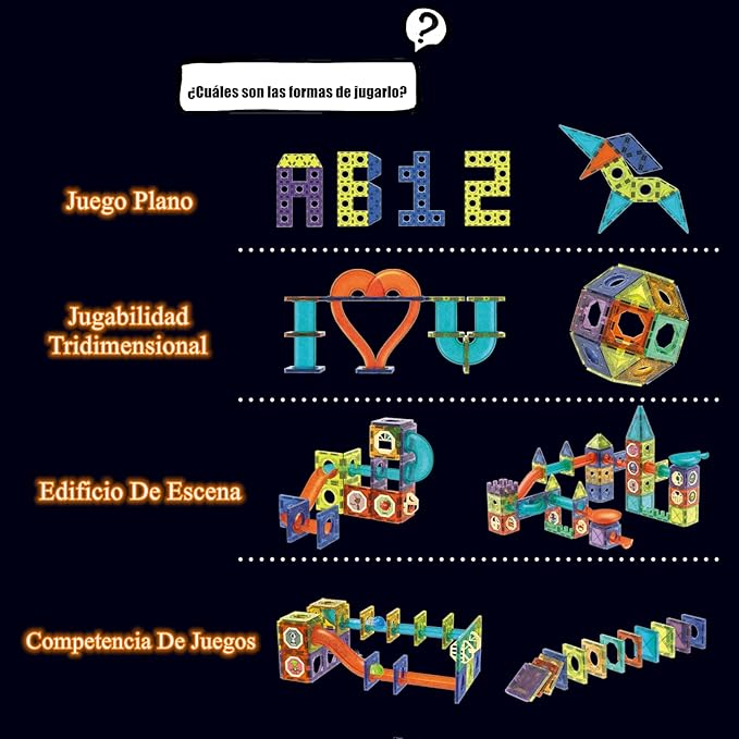 BINZKBB Light Magnetic Tiles Building Blocks for Kids,3D Clear Educational STEM Building Toys,Magnetic Marble Run Blocks Toys for Kids Ages 3 4 5 6 7 8 10+Year Old Boys Girls Creative Gift(110 PCS)-CubbioJoy