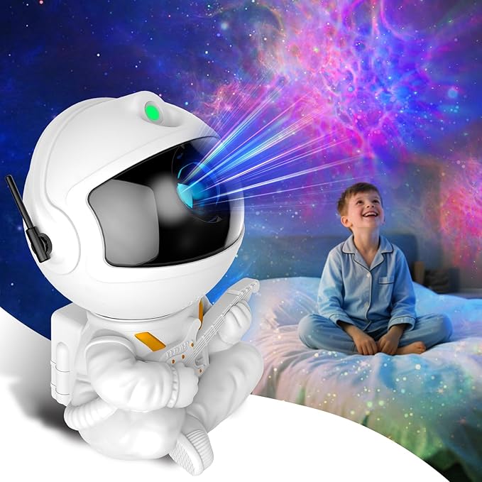 Astronaut Star Projector, Kids Night Light, Nebula Projector Light. Galaxy Bedroom Projector, Adult Playroom/Home Theater/Ceiling/Room Decoration-CubbioJoy