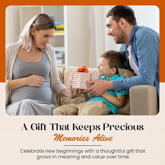 Brown Ultrasound Sonogram Picture Frame with Milestone Tracker – Elegant Wooden Keepsake for Expecting Parents – Nursery Décor Gift for New Moms – Countdown Tiles Included – 12" x 6" Design-CubbioJoy