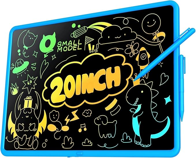 20 Inch LCD Writing Tablet for Kids, Rechargeable Large Kids Drawing Pad, Mess Free Drawing Tablet, Doodle Board, Educational & Learning Drawing Toys for Boys and Girls Aged 3+ Years Old Birthday Gift-CubbioJoy