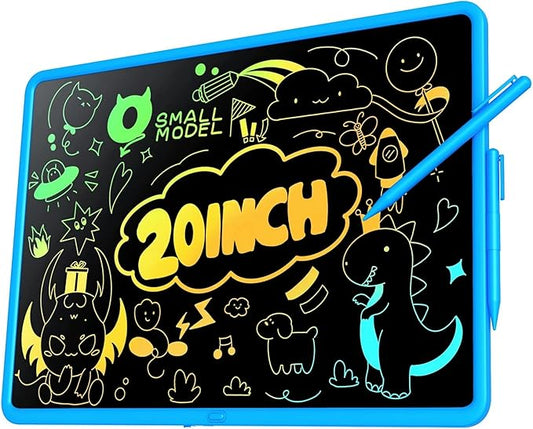 20 Inch LCD Writing Tablet for Kids, Rechargeable Large Kids Drawing Pad, Mess Free Drawing Tablet, Doodle Board, Educational & Learning Drawing Toys for Boys and Girls Aged 3+ Years Old Birthday Gift-CubbioJoy