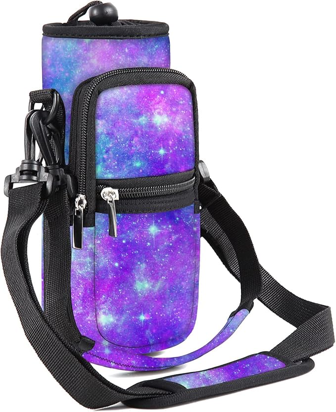 25/32/40/64oz Water Bottle Bag Holder Carrier-Insulated Crossbody Sling Case Sleeve with Strap & Pockets for Men Women Gym Cycling Travel Walking Hiking Camping-CubbioJoy