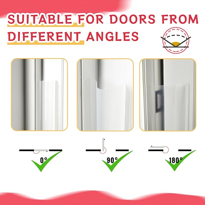 12 Pcs Door Pinch Guard Baby Proofing Jam Shield Door Finger Pinch Guard 47.2 x 7 Inch Hinge Cover Protectors for 90 and 180 Degree Gates Kids Pets Safety-CubbioJoy