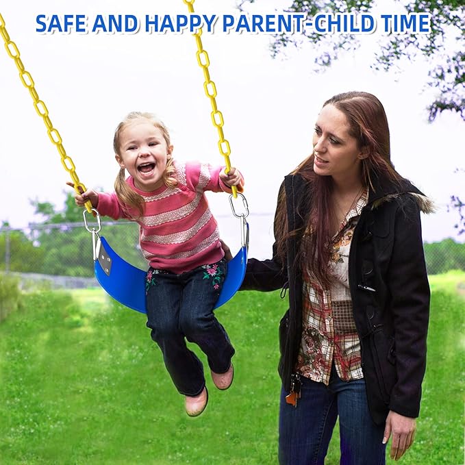 AGPTEK Toddler Swing Set, Heavy Duty Bucket Swing with Adjustable Rope, Toddler Cute Shape with 250 LB and 150 LB Capacity - Blue-CubbioJoy