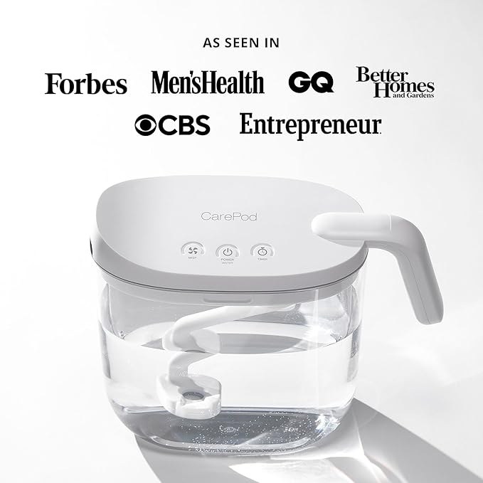 Carepod Mini 21P Ultrasonic Cool Mist Humidifier for Bedroom, Quiet & Safe for Baby, Transparent, Only 3 Washable Parts & Easy to Clean, Filter-Free, Automatic Shut-off, Lasts 20Hrs (0.74Gal/2.8L)-CubbioJoy