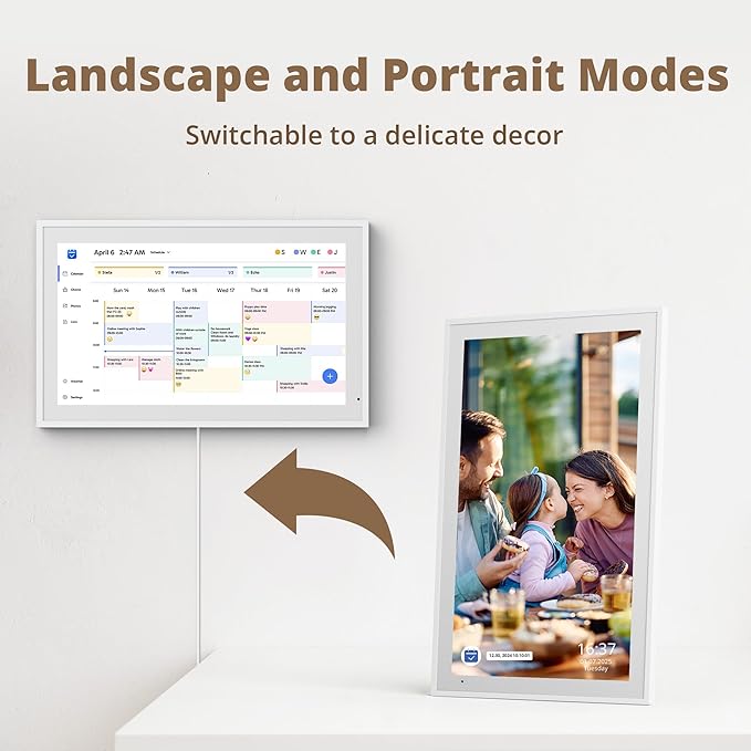 Dragon Touch 21.5" Digital Calendar Chore Chart – 1080P Full HD Interactive Touchscreen, Smart Family Planner, Hearth Display Digital Calendar Wall & Desk Mountable for Seamless Scheduling-CubbioJoy