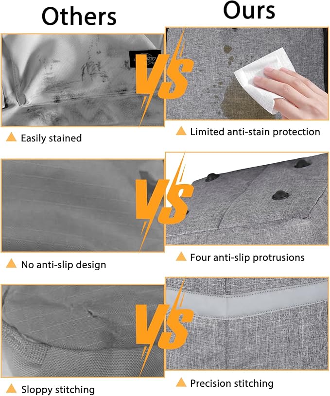 Car Seat Travel Bag for Airplane,Infant Seat Travel Bag with Shoulder Strap,Padded Car Seats Backpack with Reflective Stripes,Large Carseat Carrier Bag Travel Car Seat Cover,Grey-CubbioJoy