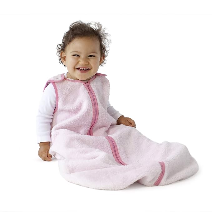 baby deedee Sleep Nest Teddy Baby Sleeping Bag, Pink, Small (0-6 Months)-CubbioJoy