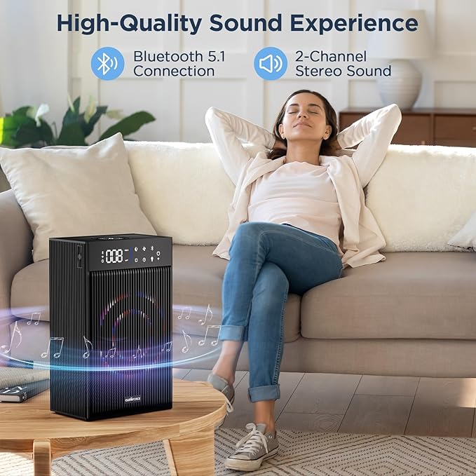 CleanForce Rainbow Cube | World’s First 4-in-1 Space-saving Air Purifier with Bluetooth Speaker, Wireless Charger & Aroma Diffuser | Swiss Tech，over 900ft² Coverage | Ultra-Quiet-CubbioJoy