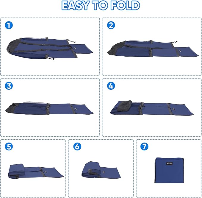 BALEINE 120L Laundry Bag Backpack, 900D Oxford Fabric Large Travel Laundry Bags with Shoulder Straps and 2 Mesh Pockets for College Dorm, Apartment, Laundromat (Navy, 120L)-CubbioJoy