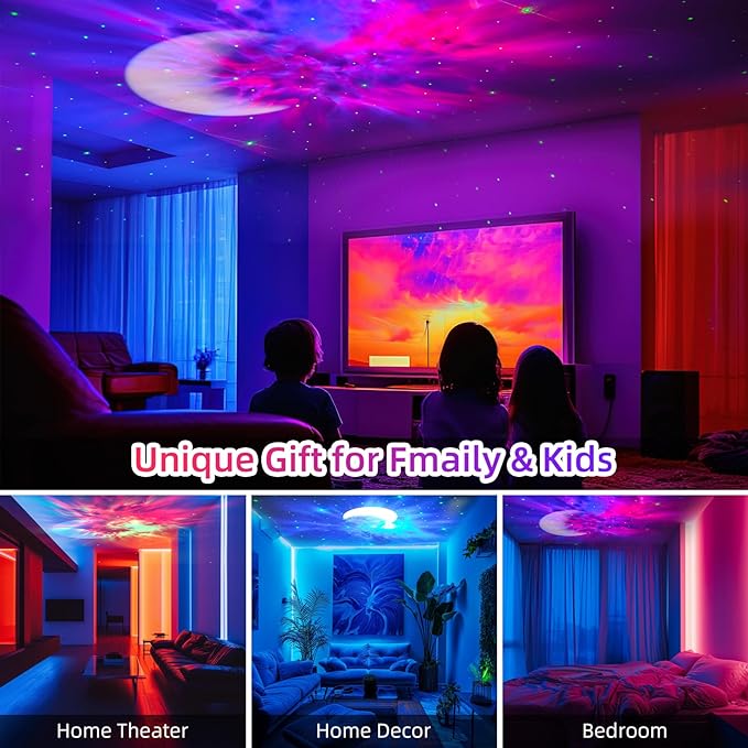 Astronaut Galaxy Projector Starry Projector, Bluetooth Music- White Noise for Sleep-Star Moon Nebula Night Light for Bedroom,360° Adjustable Galaxy with Remote,Timer,Star Light Projector-CubbioJoy