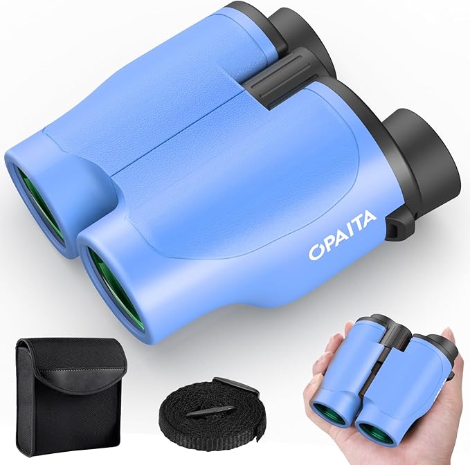 Compact Binoculars for Adults High Powered - OPAITA 20x32 Small Binoculars for Adults Kids with Low Light Vision for Hunting Cruise Ship Travel Concert Hiking Blue-CubbioJoy