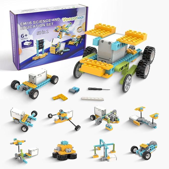 50-in-1 STEM Building Toys for Kids Aged 6-12: 50 Models Science Educational Engineering Blocks Project Kit, Creative Learning Activities for Boys & Girls, for Ages 6-8 8-12-CubbioJoy