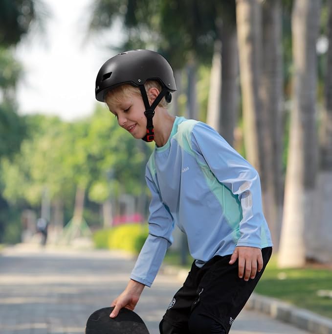 Bike Skateboard Helmet, Adjustable and Multi-Sport for Skate Scooter, 3 Sizes for Adult Youth Kids Toddler-CubbioJoy
