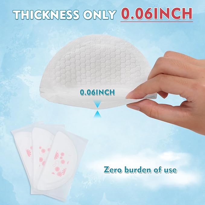 Disposable Nursing Pads, Ultra-Thin Breastfeeding Pads, Nipple Pads for Breastfeeding, Fit Fast Suction, Nursing Essentials (Round-200)-CubbioJoy