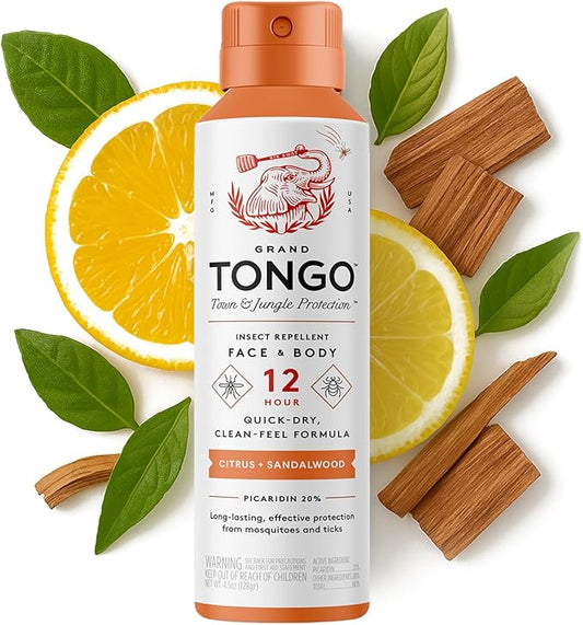 DEET-Free Insect Repellent with Picaridin, The 12 Hour Protection, DEET Alternative - Citrus + Sandalwood-CubbioJoy