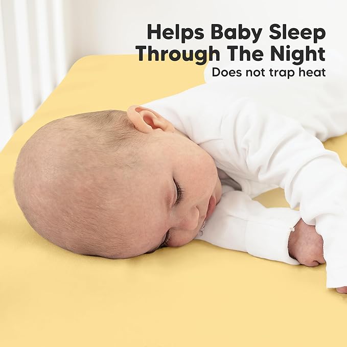 KeaBabies 2-Pack Organic Crib Sheets for Boys, Girls - 52x28 Fitted Crib Mattress Sheet Neutral, Breathable Jersey Cotton Cover for Baby Bed, Toddler Mattress, Soft & Cute Prints (Sunshine)-CubbioJoy