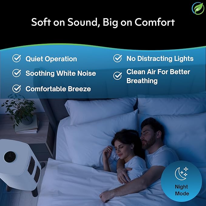 Air Oasis iAdaptAir 2.0 H13 HEPA Filter Air Purifier Reduces 99% of Viruses, Mold, Dust, Smoke, Pollen & Odors Quietest on The Market WiFi Compatible 2,650 Sq Ft of Clean Air-CubbioJoy