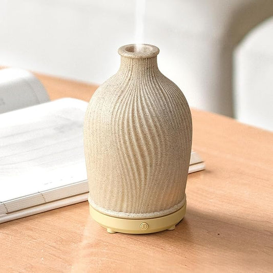 Aromatherapy Essential Oil Diffuser Art Resin Aroma Diffuser with Warm Light 80ML Cool Mist Humidifier Waterless Auto Shut-off for Home,Baby Bedroom,Office-CubbioJoy