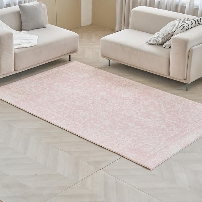 Baby Care Soft Rug (Prestige, Ikat - Inca Pink) 98'' x 59'' Original One-Piece Reversible Rollable Waterproof Play Mat for Infants, Babies, Toddler, and Kids-CubbioJoy