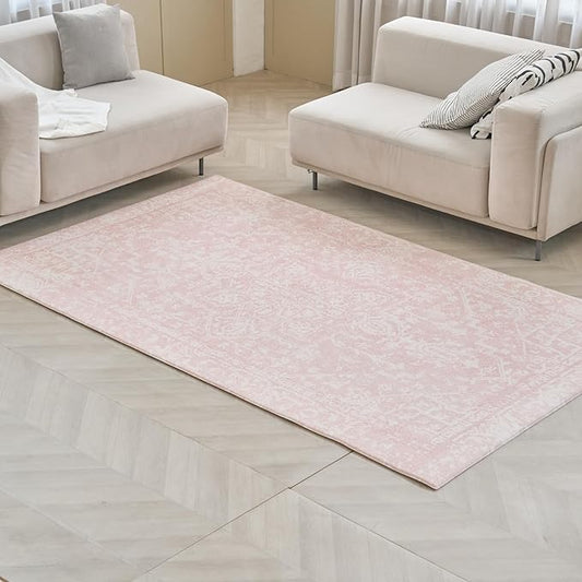 Baby Care Soft Rug (Prestige, Ikat - Inca Pink) 98'' x 59'' Original One-Piece Reversible Rollable Waterproof Play Mat for Infants, Babies, Toddler, and Kids-CubbioJoy