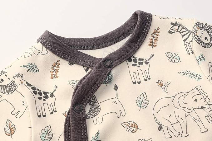 Kiddiezoom Baby and Toddler Boys'Snug Fit Footed One-Piece Romper Jumpsuit Cotton Cotton Footed Outfit-CubbioJoy