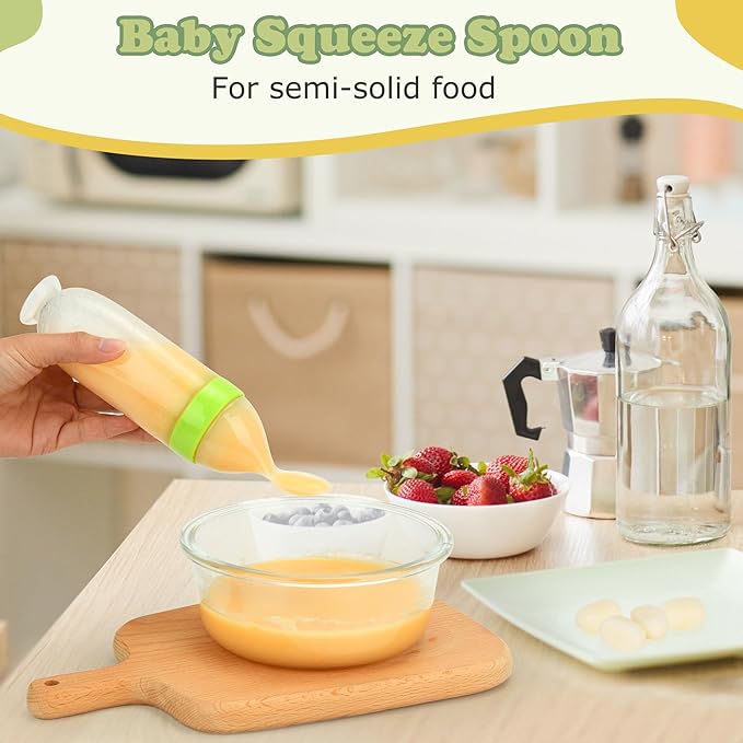 Baby Fruit Feeder & Baby Breastmilk Popsicle Molds-WAJIAYON Silicone Babies Food Freezer Tray Storage Containers, Infant Food Pacifier Feeder and Teether Infant Teething Feeders-Green-CubbioJoy
