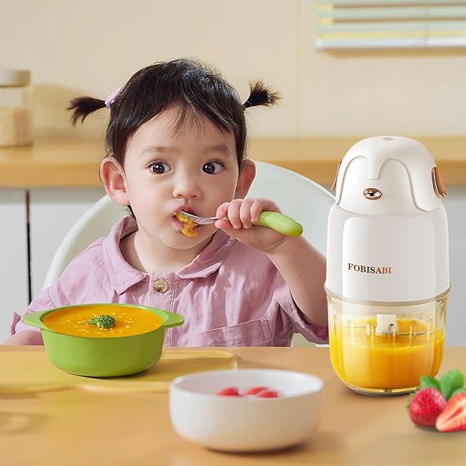 Baby Food Maker - Processor & Blender for Fresh Meals, Fruits, Veggies, Meat & Puree (White)-CubbioJoy