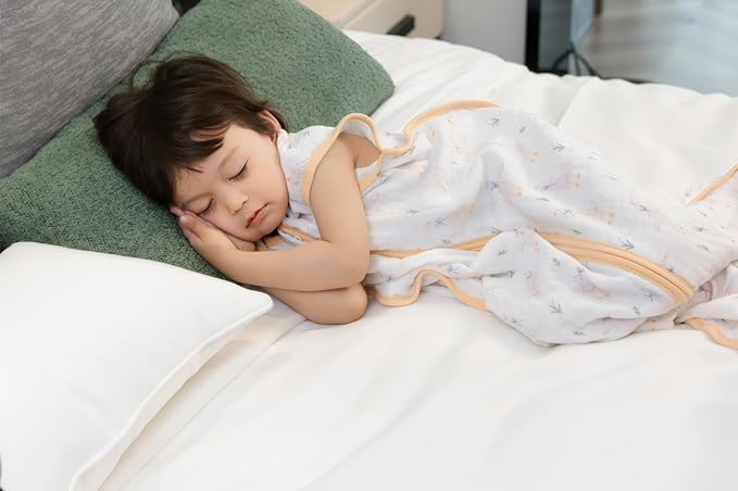 Baby Sleep Sack 2-4 T Baby Wearable Blanket 100% Organic Cotton 0.5 TOG Toddler Sleep Sacks 2- Way Zipper Soft 4 Layers 2T 3T 4T Goose-CubbioJoy