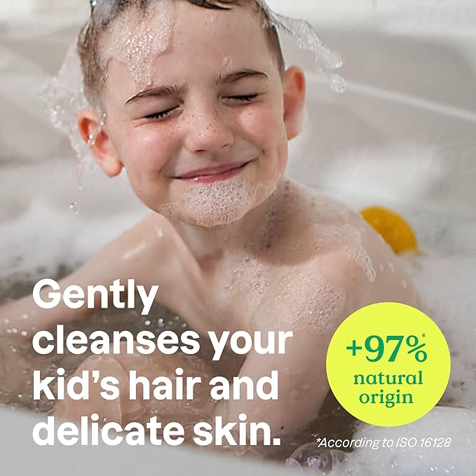 ATTITUDE Shampoo and Body Wash for Kids, EWG Verified Hair and Body Cleanser, Dermatologically Tested Soap, Plant and Mineral Based Bath Products, Vegan, Bulk Refill, Vanilla and Pear, 67.6 Fl Oz-CubbioJoy