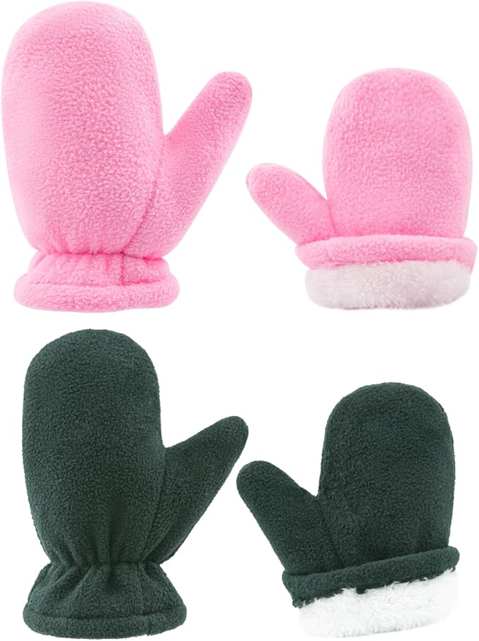 BAVST Baby Toddler Winter Mittens Girls Warm Fleece Lined Gloves Kids Sherpa Lined Mittens for Boys-CubbioJoy