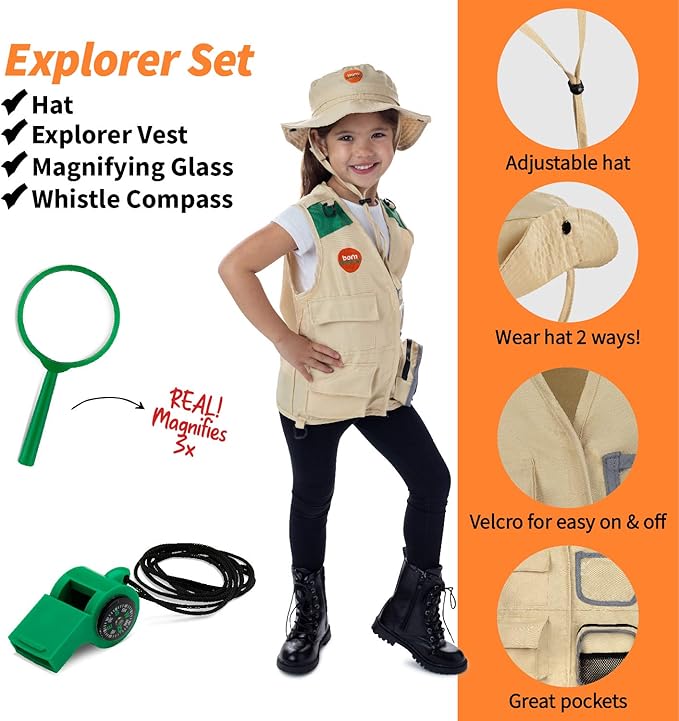 Born Toys Kids Costumes Set, 3-in-1 Dress Up & Pretend Play, Ages 3-7, Washable-CubbioJoy