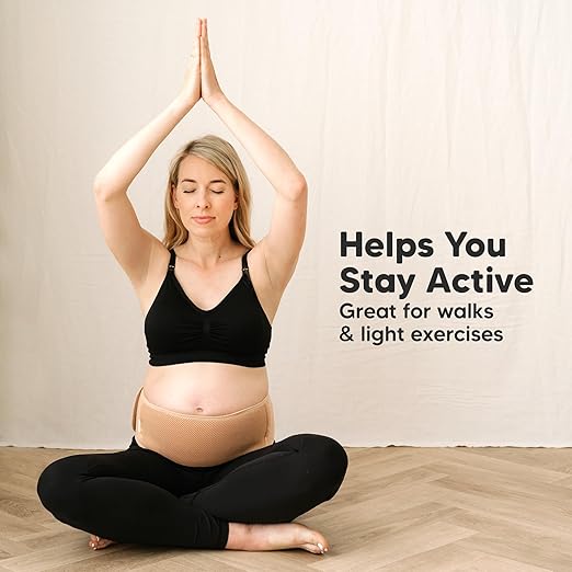 KeaBabies Maternity Belly Bands for Pregnant Women - Soft & Breathable Pregnancy Belly Support Band, Adjustable Maternity Belt for Back, Pelvic Support, Comfortable, Easy to Use (Classic Ivory, 2XL)-CubbioJoy