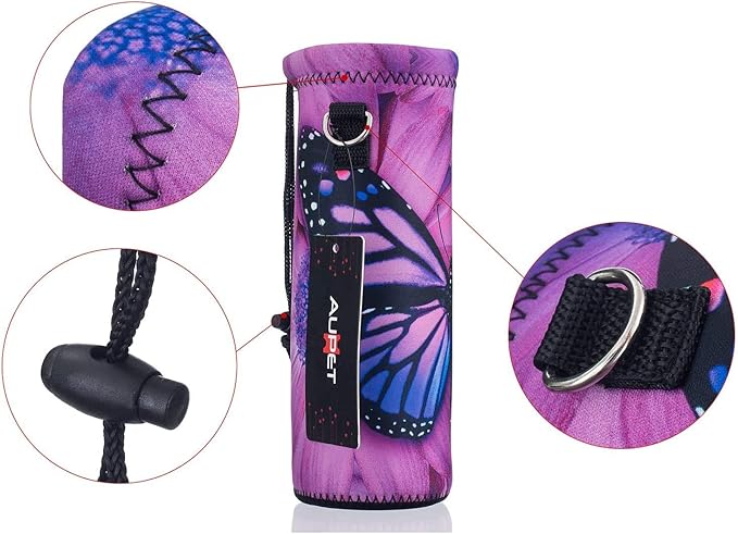 AUPET Water Bottle Sling Bag Carrier Crossbody Sleeve,Insulated Neoprene Bottle Case Holder Pouch Cover 500ML/17oz with Shoulder Strap for Walking Women Men-CubbioJoy