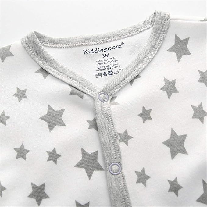 Kiddiezoom Baby and Toddler Boys'Snug Fit Footed One-Piece Romper Jumpsuit Cotton Cotton Footed Outfit-CubbioJoy