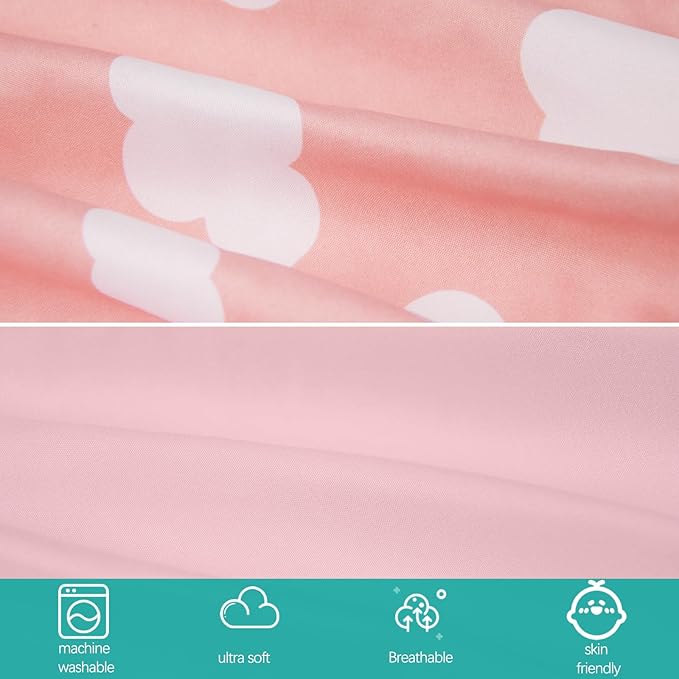 4-Pack Fitted Crib Sheets for Boys and Girls - Breathable, Soft Microfiber Baby Sheets in Grey and Pink-CubbioJoy