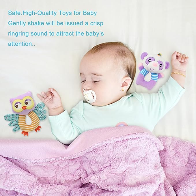 BLOOBLOOMAX Sock rattles for Babies 0-24 Months Baby Animal Foot Finder Educational Toys-CubbioJoy