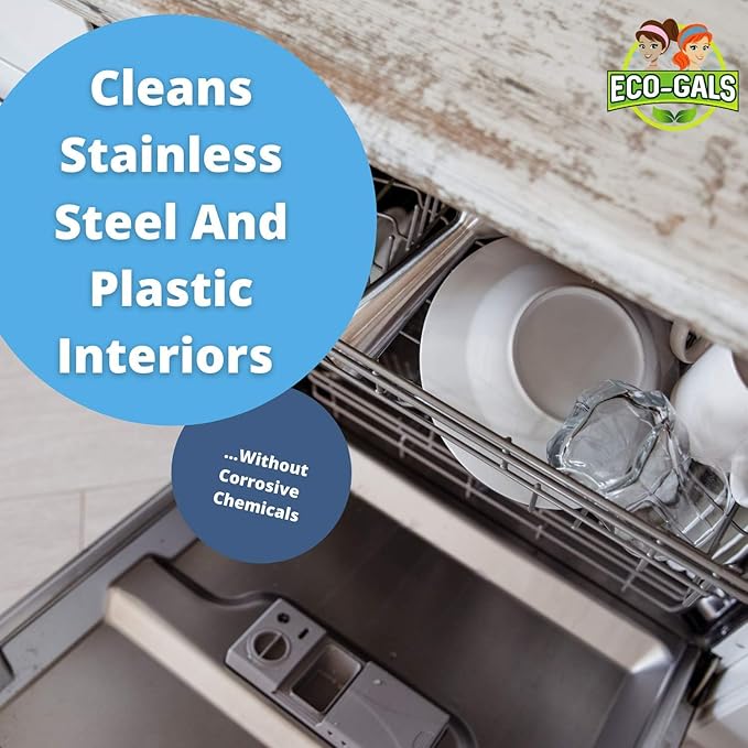 Dishwasher Cleaner, Heavy Duty, Septic Safe, Removal of Odors, Limescale, Smell, Grime, and Calcium - 12 Tablets - 12 Month Supply - Unscented-CubbioJoy