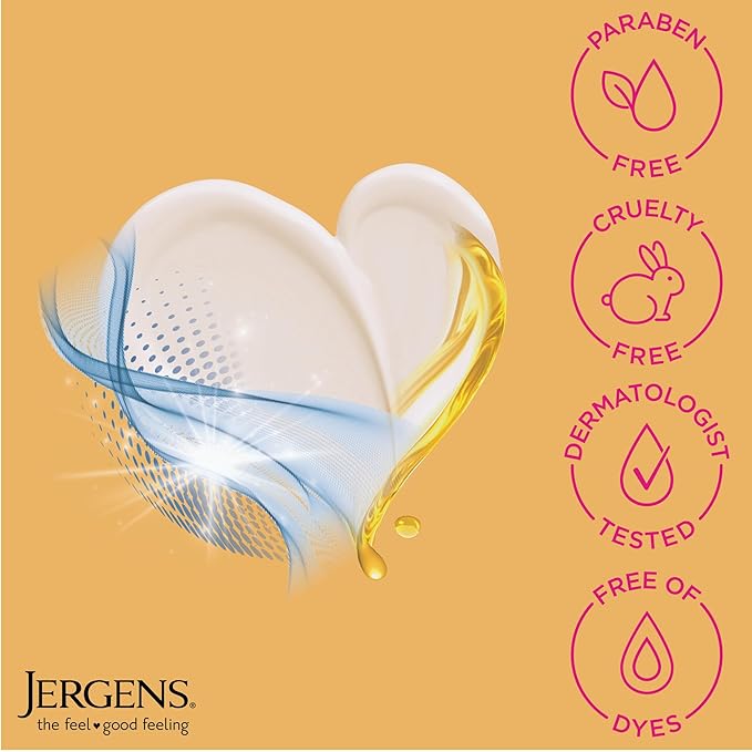 Jergens Skin Firming Body Lotion for Dry to Extra Dry Skin, Skin Tightening Cream with Collagen and Elastin, Dermatologist Tested, Hydralucence Blend Formula, 16.8 Oz, Pack of 3-CubbioJoy