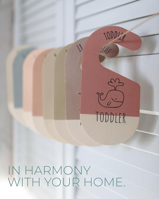 Baby Clothes Dividers For Closet - Wooden Baby Clothes Organizer Dividers for Boy & Girl, 8 Baby Closet Dividers by Size - Ideal Clothing Organizers-CubbioJoy