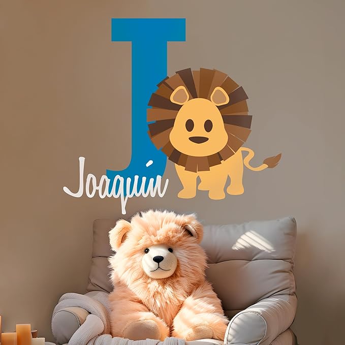 CRYPTONITE Lion King Personalized Name Decal, Multicolor Options, Wall Decor, Vinyl, for Baby & Kids-CubbioJoy
