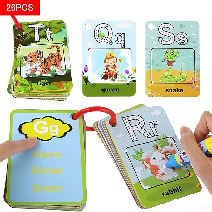 Coolplay A-Z 26 Alphabet Water Cards, Children Drawing Card for Kids Educational Toys for Travel-CubbioJoy