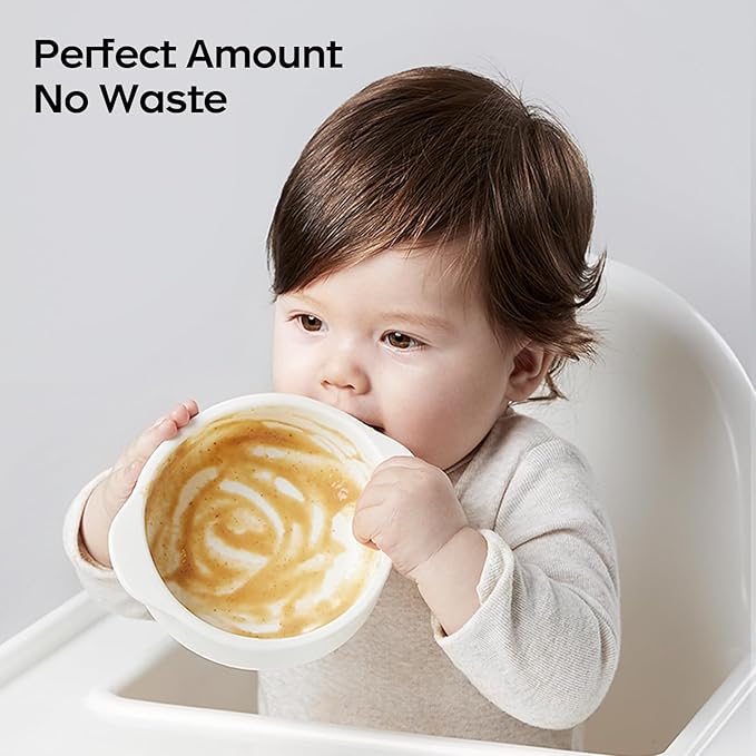 Bc Babycare Baby Food Maker-Baby Food blender for Fruit, Vegatable & Meat,Mini Food Processor for Potatoes, Grapes & Strawberries,White,10oz-CubbioJoy