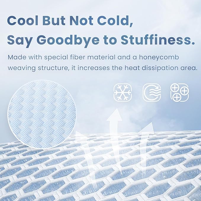 Baby Play Mat for Summer,1.3 Thick Memory Foam Cooling Floor Tummy Time Mat, Soft & Breathable, Non-Slip Rectangular for Toddlers’ Playtime & Rest(Light Blue,39"x59")-CubbioJoy