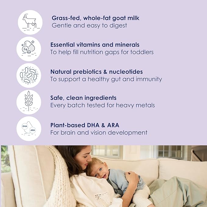 Kabrita Goat Milk Toddler Nutrition, 12-24 Months - Easy to Digest, Contains Vitamin D, Calcium, Iron, DHA, Non-GMO - Gentle on Sensitive Tummies - Supports Gut Health & Sleep - 28oz (Pack of 6)-CubbioJoy